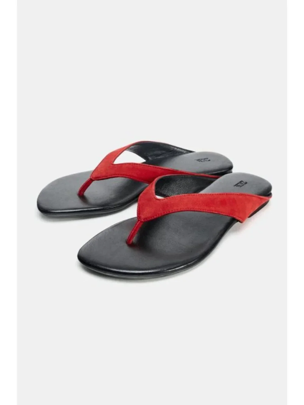ZARA FLAT LEATHER SANDALS - Picture 1 of 6